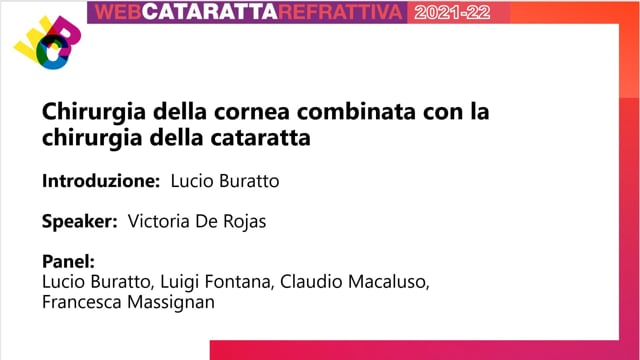 WCR 2021 – Chirurgia della cornea combinata con la chirurgia della cataratta