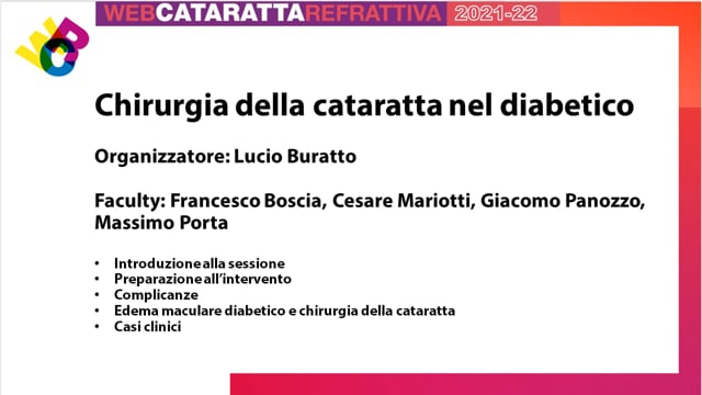 WCR 2021 – Chirurgia della cataratta nel diabetico