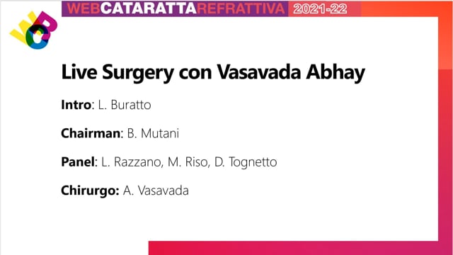 WCR 2021 – Live Surgery con Vasavada Abhay