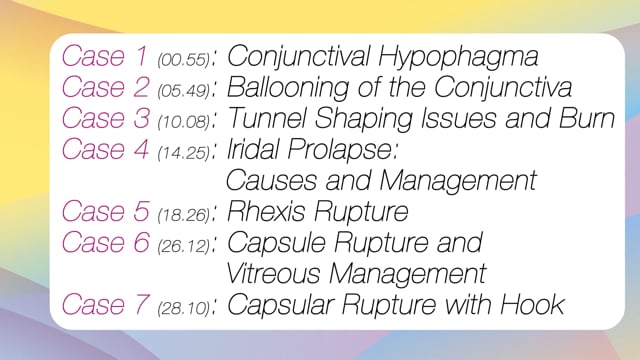 Unplanned and unexpected complications of phaco