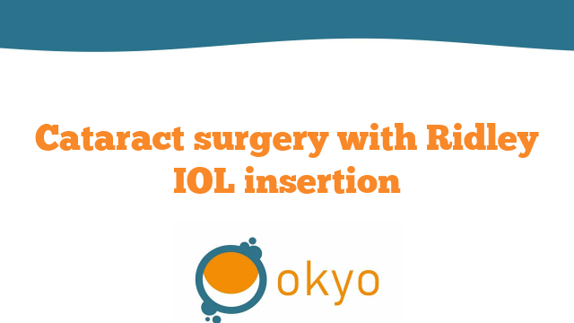 Cataract surgery with Ridley IOL insertion – J. Barraquer