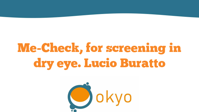 Me-Check, for screening in dry eye – L. Buratto