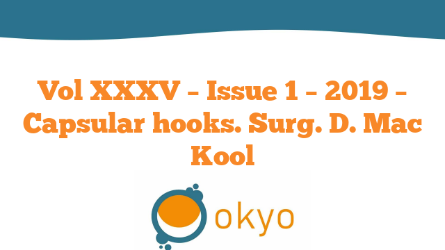 VJCRS – Capsular hooks – D. MacKool