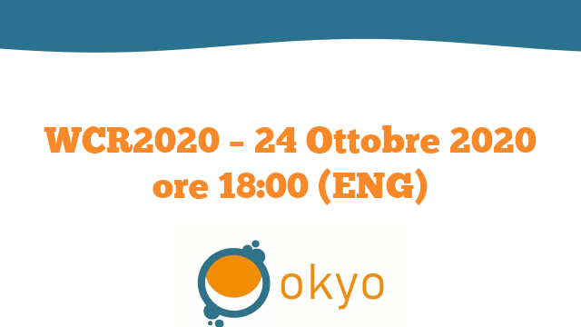 WCR2020 – 24 Ottobre 2020 ore 18:00 (ENG)